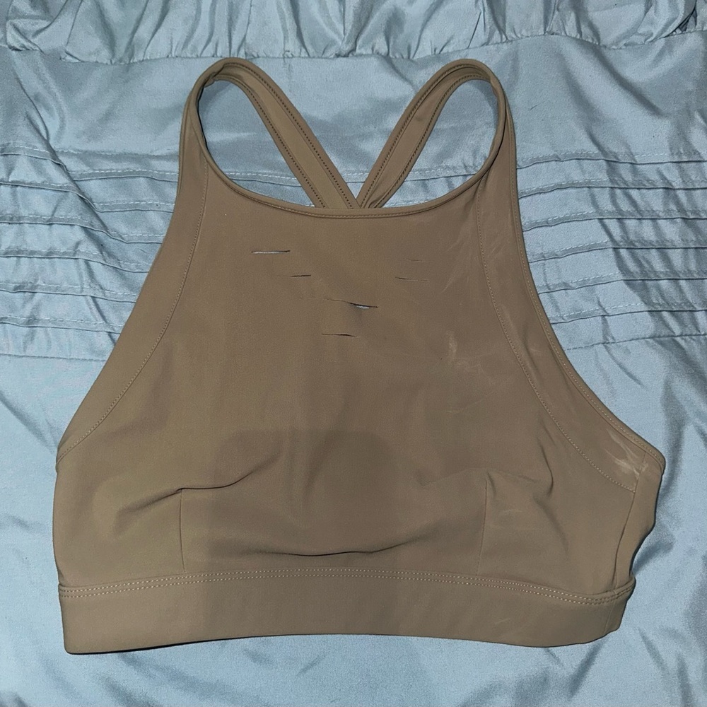 Alo Yoga Sports Bra. Taupe color- Size Medium